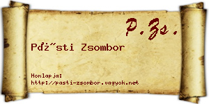 Pásti Zsombor névjegykártya