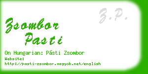 zsombor pasti business card